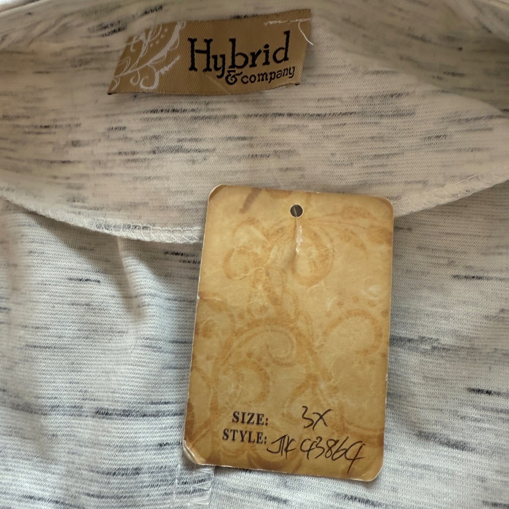 Hybrid & Company Women's Beige/Gray Heathered Blazer Size 3x NWT - Picture 3 of 4